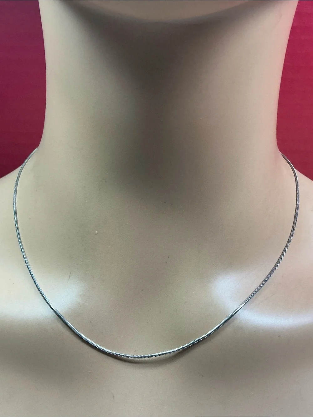 Classic Sterling Silver Snake Chain Necklace - Versatile Everyday Chain. 18”